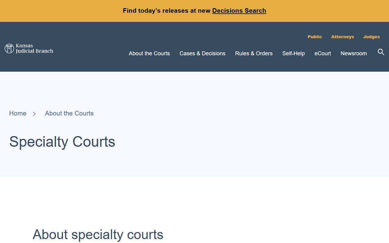 Wilson County traffic court records Kansas specialty court reference