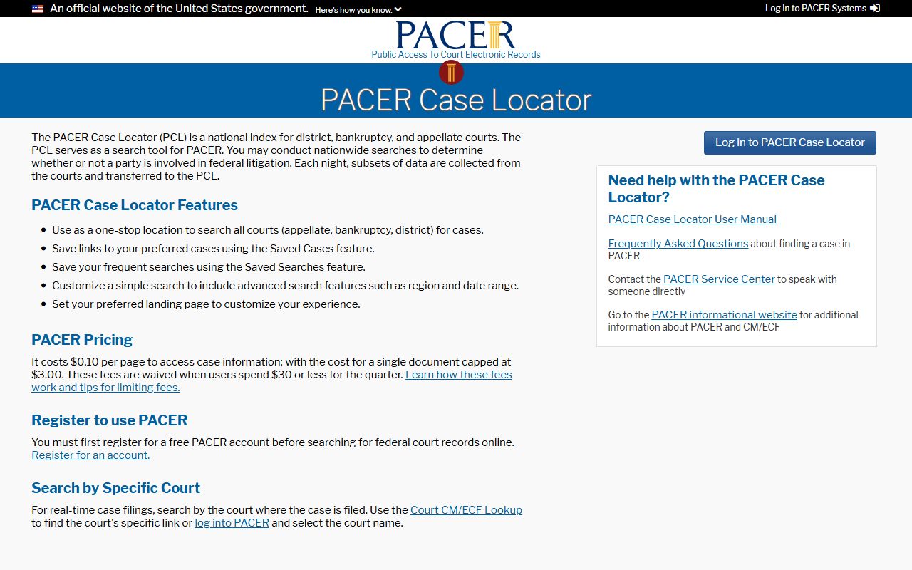 Wilson County warrant records PACER Case Locator