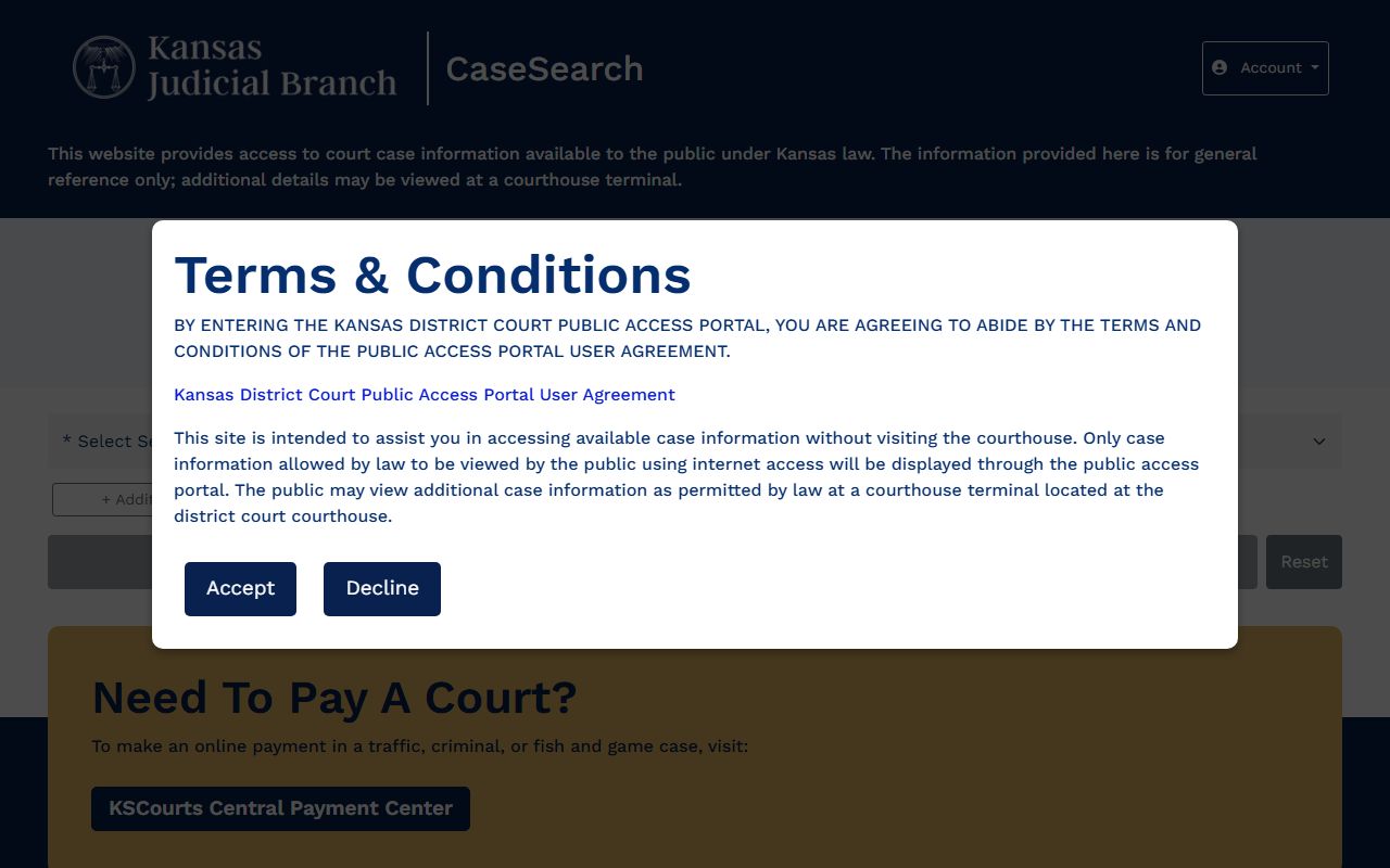 Wilson County Court records Kansas CaseSearch lookup